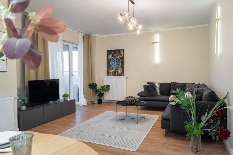 Parc Verdi comision 0%- Apt 3 cam superb 75mp, vedere lac, complet mobilat/utilat