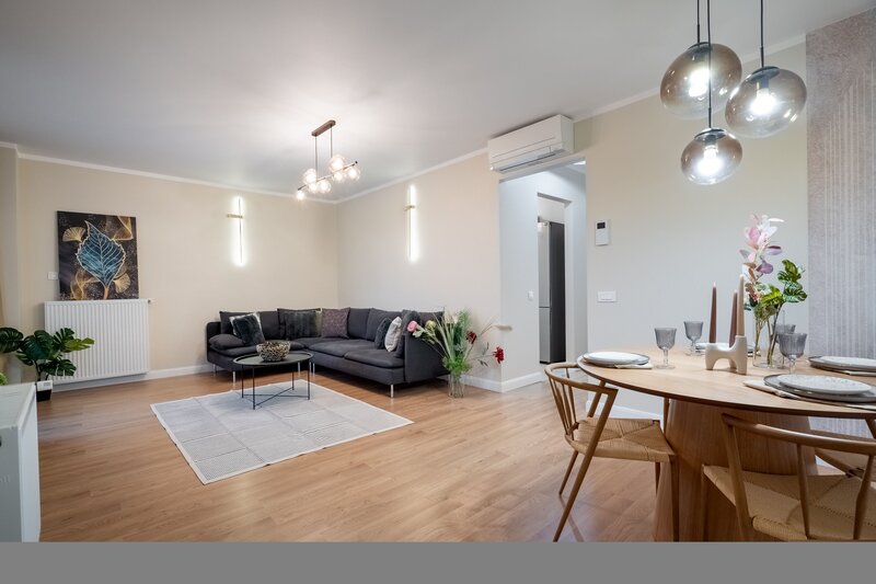 Parc Verdi comision 0%- Apt 3 cam superb 75mp, vedere lac, complet mobilat/utilat